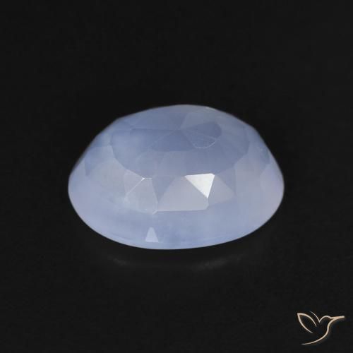 Calcedonio Blu violaceo naturale da 2.33 ct, Ovale, Trasparente