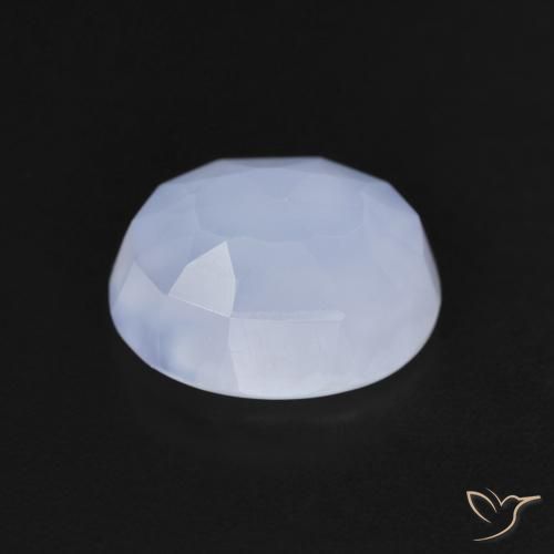 Calcedonio Blu violaceo naturale da 3.42 ct, Ovale, Trasparente