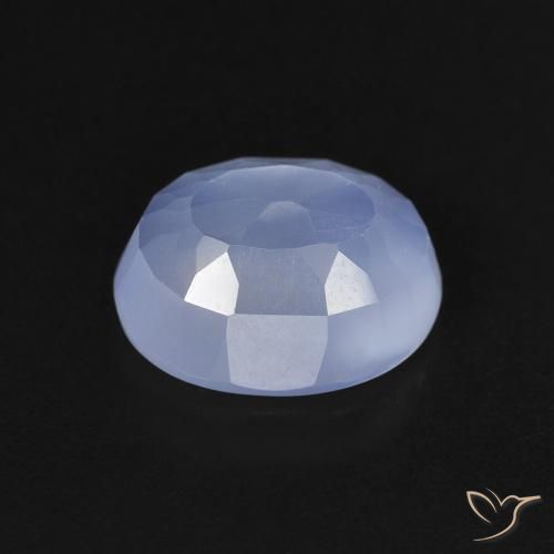 Calcedonio Blu violaceo naturale da 2.74 ct, Ovale, Trasparente