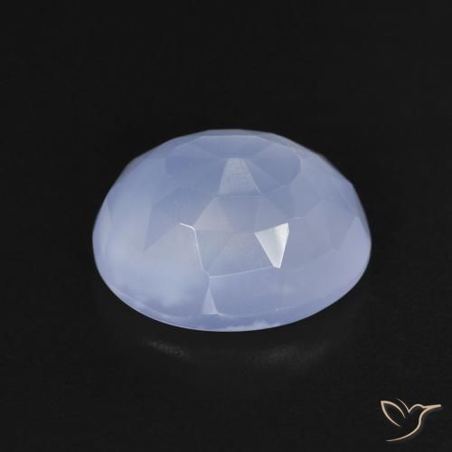 Calcedonio Blu violaceo naturale da 3.62 ct, Ovale, Trasparente
