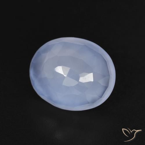 Calcedonio Blu violaceo naturale da 2.99 ct, Ovale, Trasparente