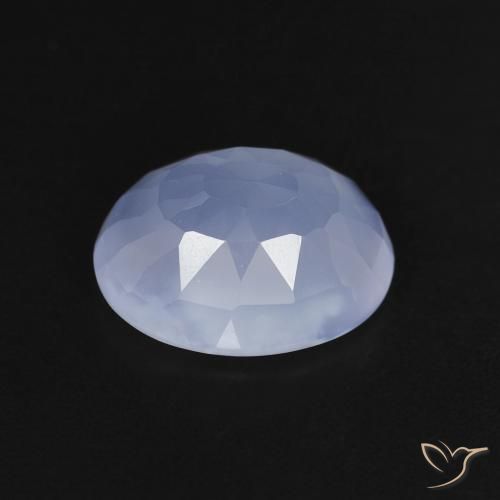 Calcedonio Blu violaceo naturale da 2.99 ct, Ovale, Trasparente