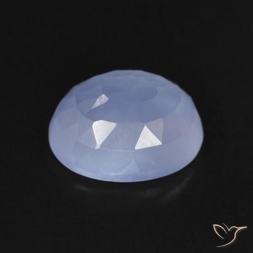 Calcedonio Blu violaceo naturale da 3.65 ct, Ovale, Trasparente
