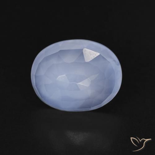 2.51ct Naturale Blu violaceo Calcedonio, Ovale, Trasparente