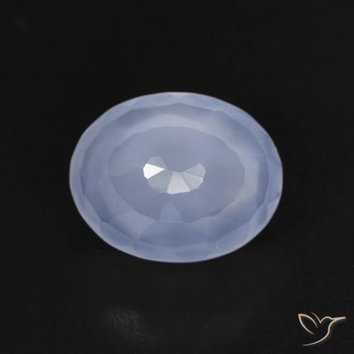 2.50ct Naturale Blu violaceo Calcedonio, Ovale, Trasparente