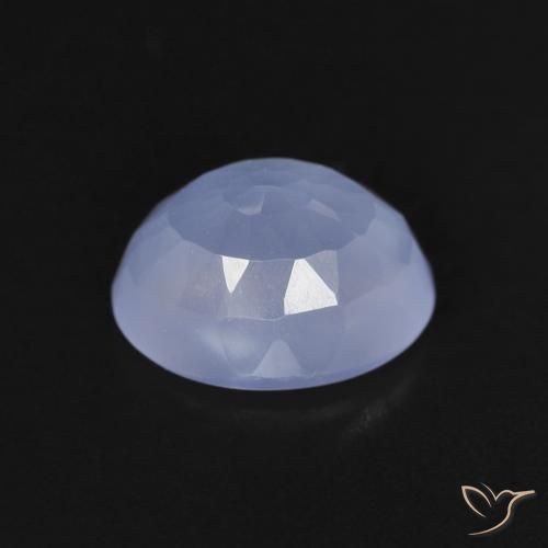 Calcedonio Blu violaceo naturale da 2.50 ct, Ovale, Trasparente