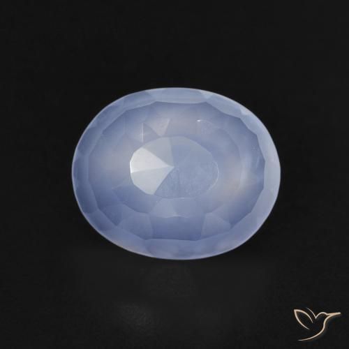 2.28ct Naturale Blu violaceo Calcedonio, Ovale, Trasparente