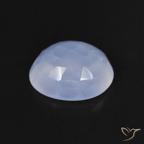 Calcedonio Blu violaceo naturale da 2.28 ct, Ovale, Trasparente
