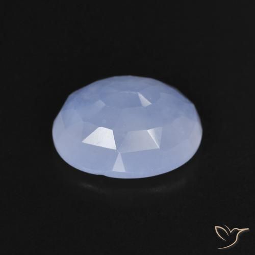 Calcedonio Blu violaceo naturale da 2.34 ct, Ovale, Trasparente