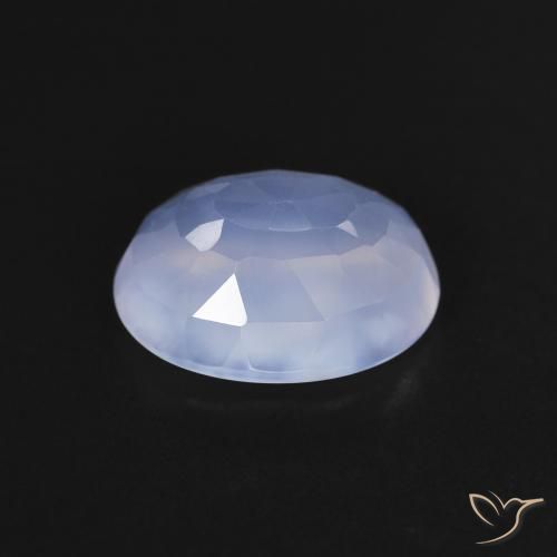 Calcedonio Blu violaceo naturale da 2.26 ct, Ovale, Trasparente
