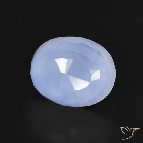 Calcedonio Viola Blu naturale da 2.60 ct, Ovale, Trasparente