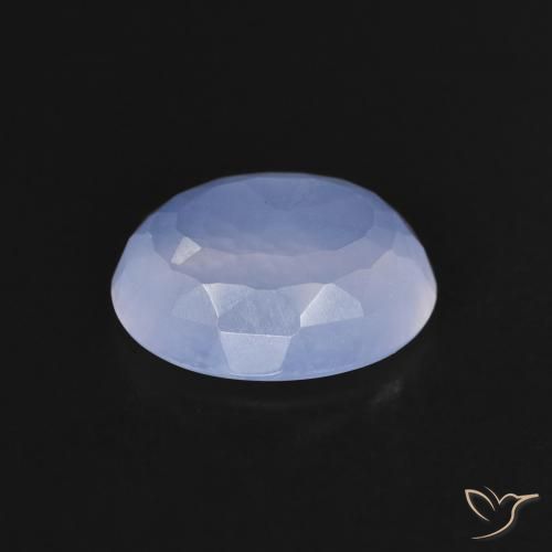 Calcedonio Viola Blu naturale da 2.13 ct, Ovale, Trasparente