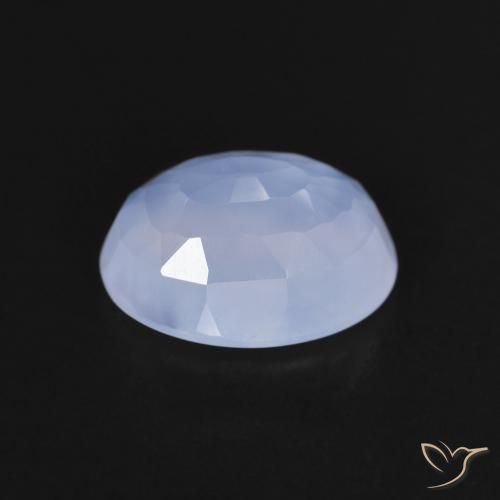 Calcedonio Blu violaceo chiaro naturale da 2.35 ct, Ovale, Trasparente