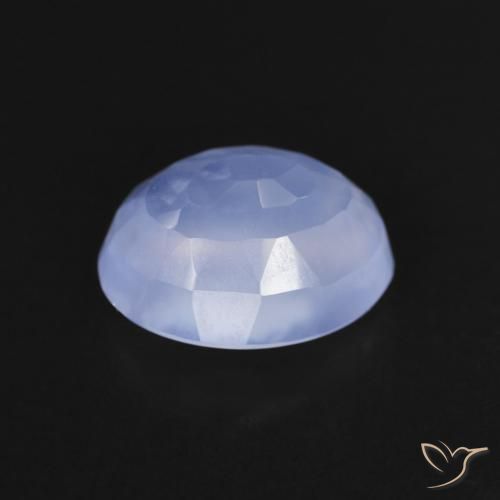 Calcedonio Blu violaceo naturale da 2.48 ct, Ovale, Trasparente