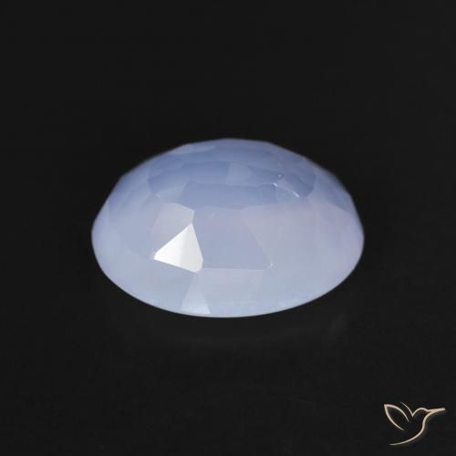 Calcedonio Blu violaceo naturale da 2.96 ct, Ovale, Trasparente