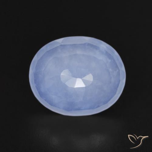 Calcedonio Viola Blu naturale da 3.04 ct, Ovale, Trasparente
