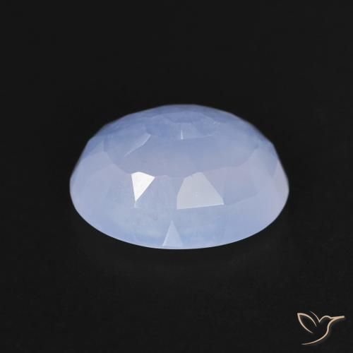 Calcedonio Viola Blu naturale da 3.04 ct, Ovale, Trasparente