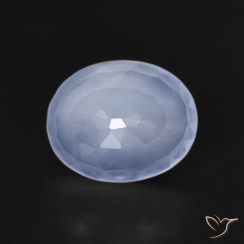2.52ct Naturale Blu violaceo Calcedonio, Ovale, Trasparente