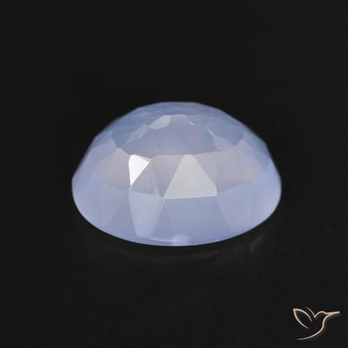 Calcedonio Blu violaceo naturale da 2.52 ct, Ovale, Trasparente