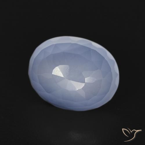 Calcedonio Blu violaceo naturale da 2.78 ct, Ovale, Trasparente