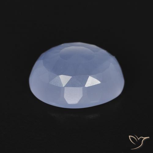 Calcedonio Blu violaceo naturale da 2.78 ct, Ovale, Trasparente