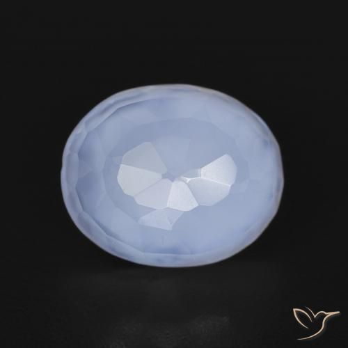 Calcedonio Blu violaceo naturale da 2.71 ct, Ovale, Trasparente