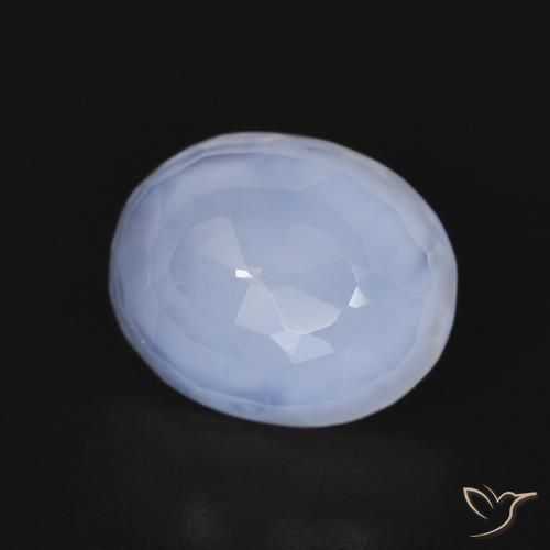 Calcedonio Blu violaceo naturale da 2.71 ct, Ovale, Trasparente