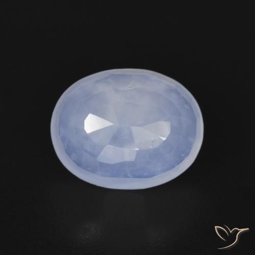 2.71ct Naturale Blu violaceo Calcedonio, Ovale, Trasparente