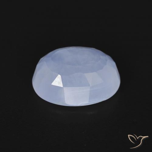 Calcedonio Blu violaceo naturale da 2.71 ct, Ovale, Trasparente