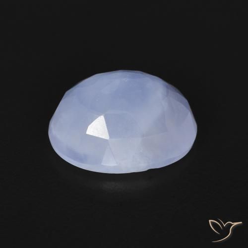 Calcedonio Blu violaceo chiaro naturale da 2.57 ct, Ovale, Trasparente