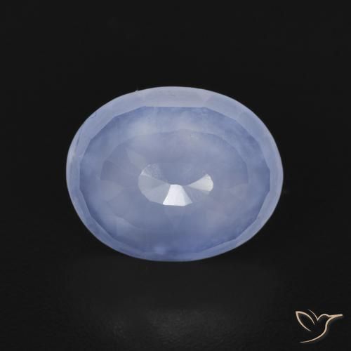 2.35ct Naturale Blu violaceo Calcedonio, Ovale, Trasparente