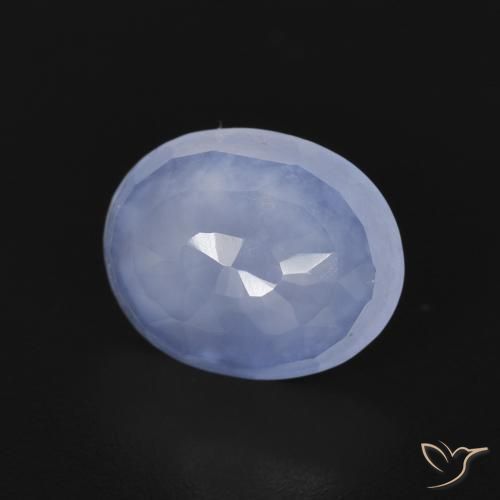 Calcedonio Blu violaceo naturale da 2.35 ct, Ovale, Trasparente