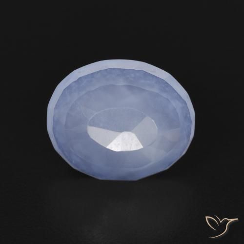 2.36ct Naturale Blu violaceo Calcedonio, Ovale, Trasparente