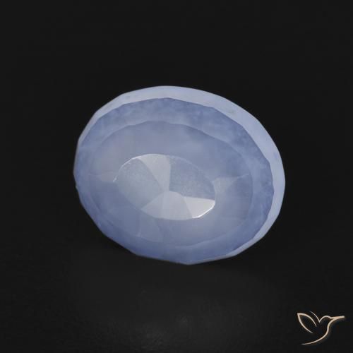 Calcedonio Blu violaceo naturale da 2.36 ct, Ovale, Trasparente