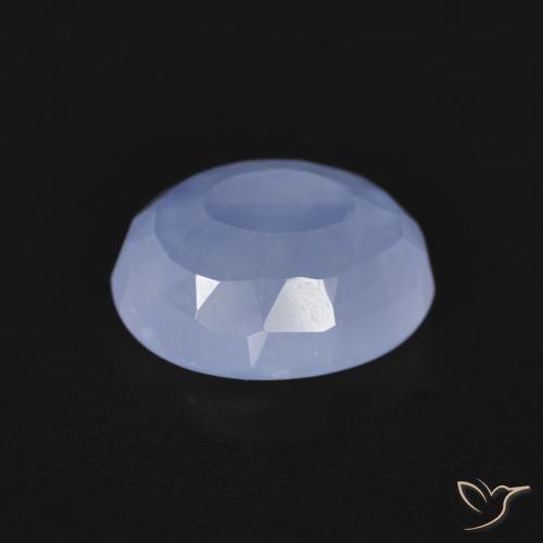 Calcedonio Blu violaceo naturale da 2.36 ct, Ovale, Trasparente