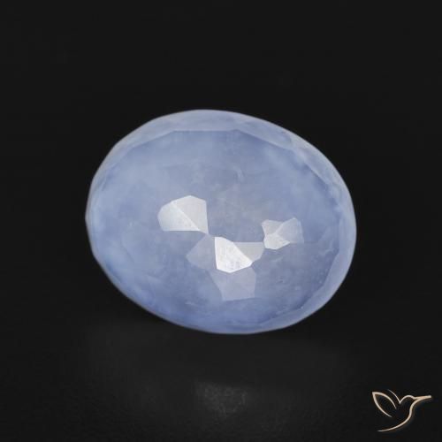 Calcedonio Blu violaceo naturale da 2.34 ct, Ovale, Trasparente