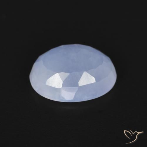 Calcedonio Blu violaceo naturale da 2.34 ct, Ovale, Trasparente