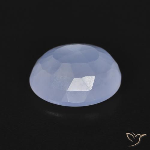 Calcedonio Blu violaceo naturale da 2.66 ct, Ovale, Trasparente