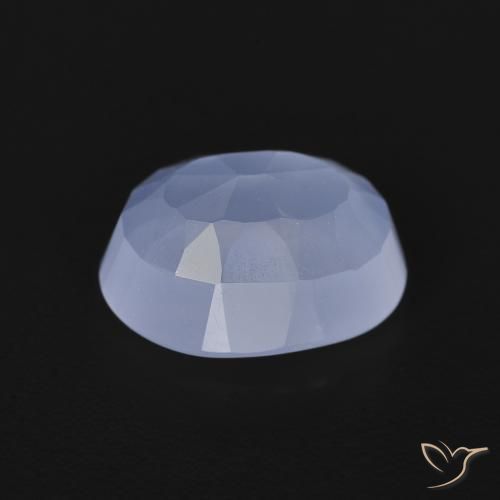 Calcedonio Blu violaceo naturale da 2.70 ct, Ovale, Trasparente