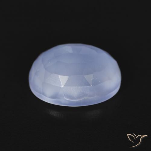 Calcedonio Blu violaceo naturale da 2.56 ct, Ovale, Trasparente