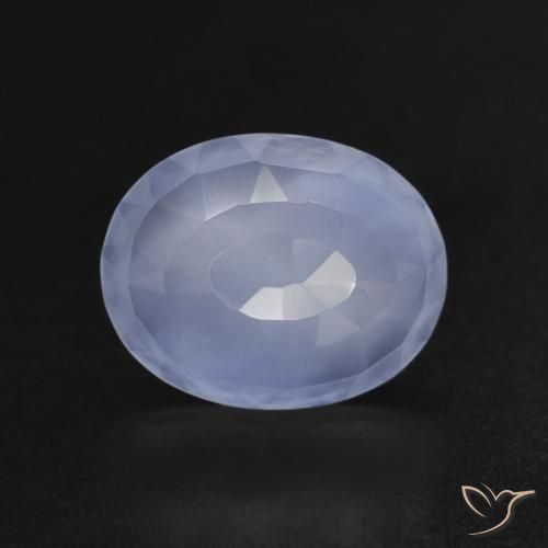 2.54ct Naturale Blu violaceo Calcedonio, Ovale, Trasparente