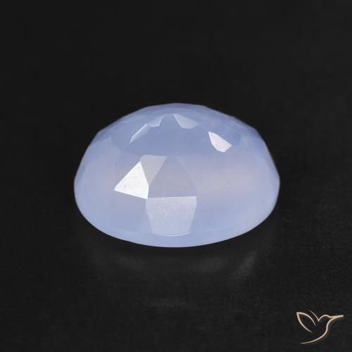 Calcedonio Blu violaceo naturale da 2.67 ct, Ovale, Trasparente