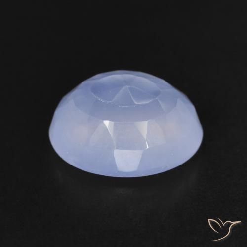 Calcedonio Blu violaceo naturale da 2.87 ct, Ovale, Trasparente