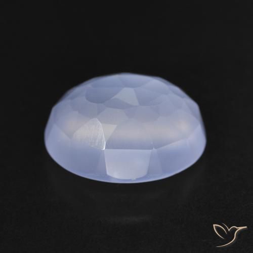 Calcedonio Blu violaceo naturale da 3.44 ct, Ovale, Trasparente