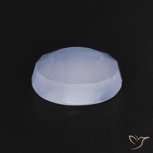 Calcedonio Blu violaceo naturale da 3.22 ct, Ovale, Trasparente