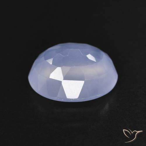 Calcedonio Blu violaceo naturale da 3.32 ct, Ovale, Trasparente