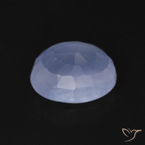 Calcedonio Blu violaceo naturale da 3.54 ct, Ovale, Trasparente