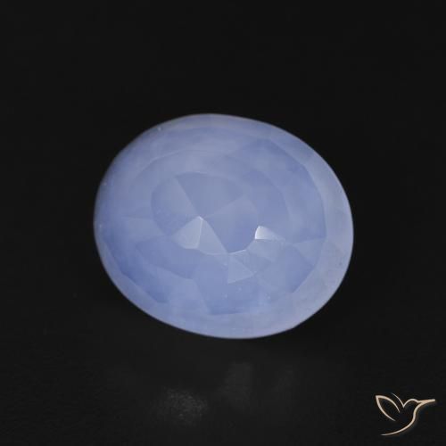 Calcedonio Blu violaceo naturale da 3.56 ct, Ovale, Trasparente