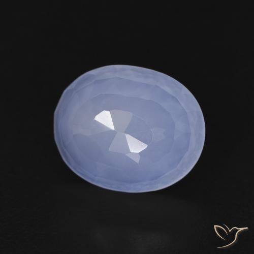 Calcedonio Blu violaceo naturale da 3.34 ct, Ovale, Trasparente
