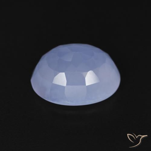 Calcedonio Blu violaceo naturale da 3.34 ct, Ovale, Trasparente